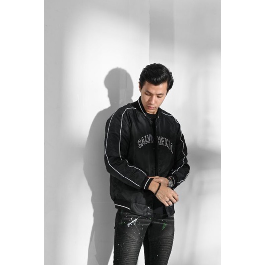 JAKET PRIA JAKET BOMBER PAIPING SALVIO HEXIA LOGO BORDIR SABLON NEW ARIVALL