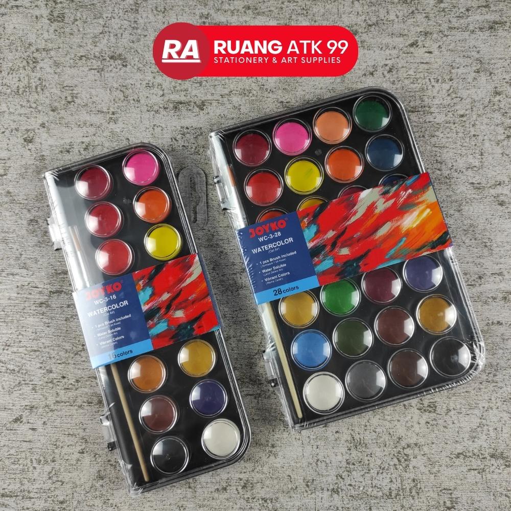 

Joyko Watercolor Set With Nylon Brush Cat Air Cat Lukis Joyko Set Dan Kuas Lukis Nylon