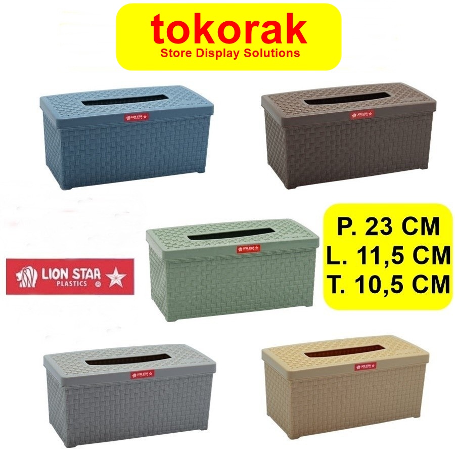 TEMPAT TISSUE UK L - LION STAR KOTAK TISU MOTIF ANYAM - RATO TISSUE