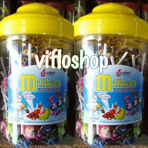 

BISA COD Permen Susu Milkita Lollipop Permen Milkita Kemasan Toples Isi 50 Tke /PERMEN LUNAK/PERMEN VIRAL/PERMEN MILO/PERMEN YUPI/PERMEN JADUL/PERMEN KARET