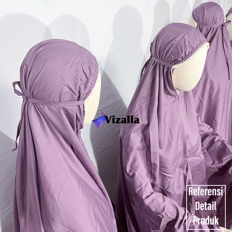 Mukena Polos Rajut 5cm/ Mukena Dewasa/ Mukena Katun