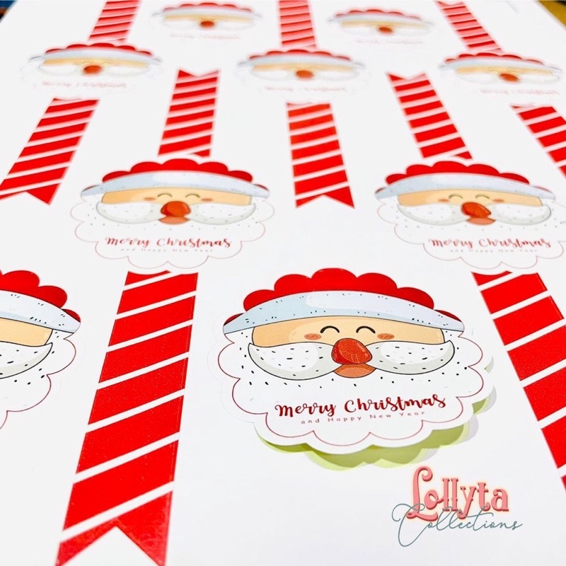 

Stiker Segel Santa 1 set isi 8 pcs