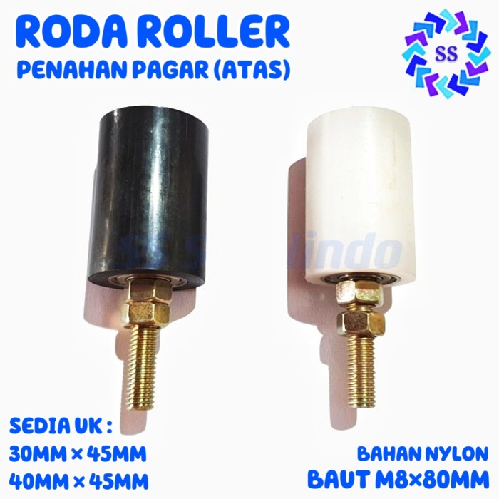 Roda Roda-Roller Rel Atas Pagar Besi Nylon