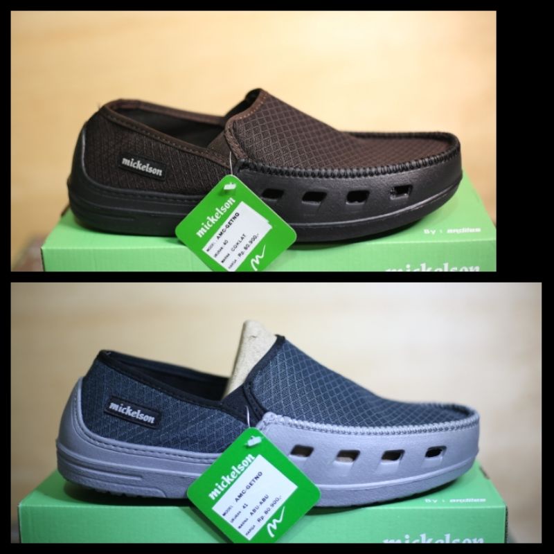 Sepatu slip on pria mickelson Getno original sepatu kerja pria slip on