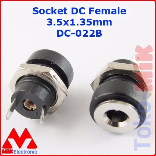 SOKET DC FEMALE POWER SOCKET 3.5X1.35MM PCB PLUG JACK DC022B DC-022B