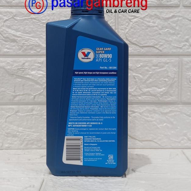 Oli MTF Valvoline Gear 80W-90 Gl-5