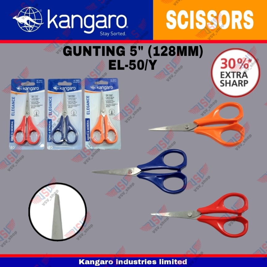 Gunting kecil / Gunting kertas / Gunting Stainless Steel 128mm Scissors