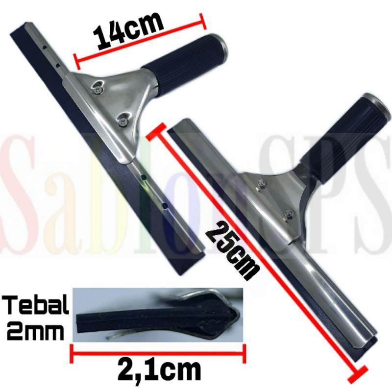 WIPER STAINLESS KARET PANJANG 25CM PEMBERSIH KACA WIPER GLASS CLEANNER