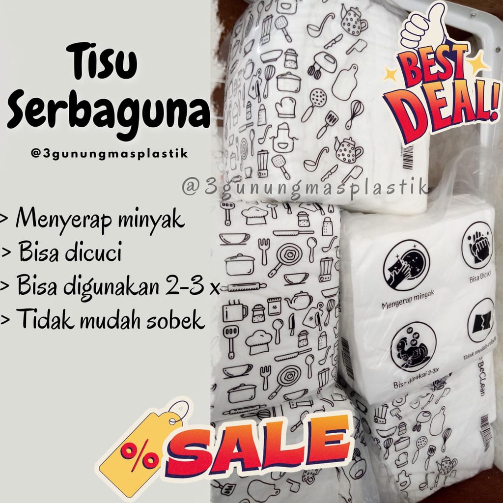 Promo murah tisu serbaguna 1 KG, Tisu dapur 200 gr, tisu kompor, Tisu magic, Tissue, Tisu murah, men