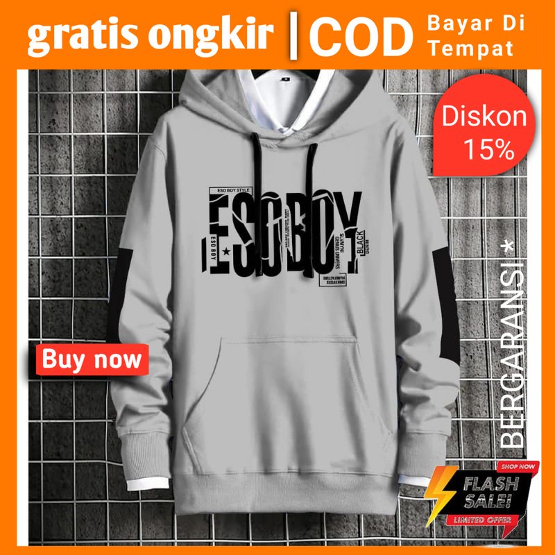 Jaket Pria Dewasa Hoodie Cowok Keren Hodie Halus Dan Lembut jaket sweater hoodie cowok esoboy Bisa u