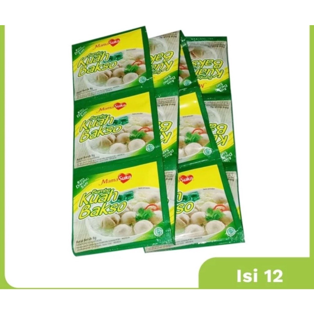 

MAMASUKA BUMBU KUAH BAKSO RENCENG ( 1 RENCENG ISI 12 SACHET 8GR ) [GERAI]