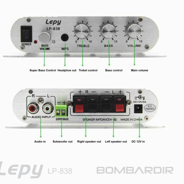 AMPLIFIER LEPY LP-838 MINI STEREO AUDIO