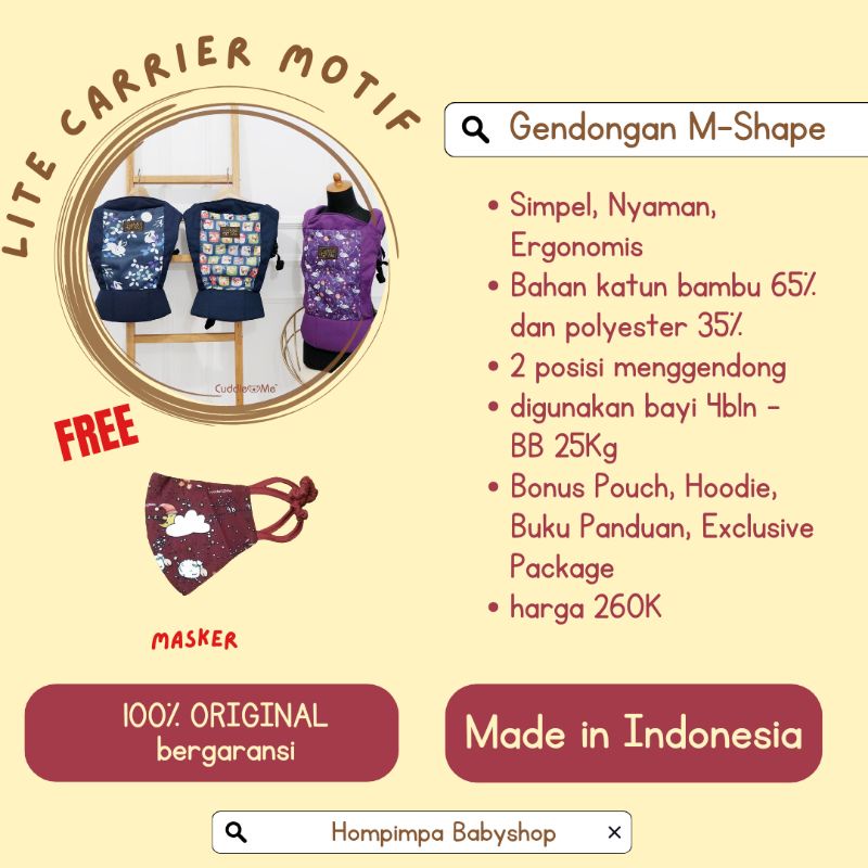 [MShape] Gendongan SSC Cuddleme Super Ringan Super Nyaman