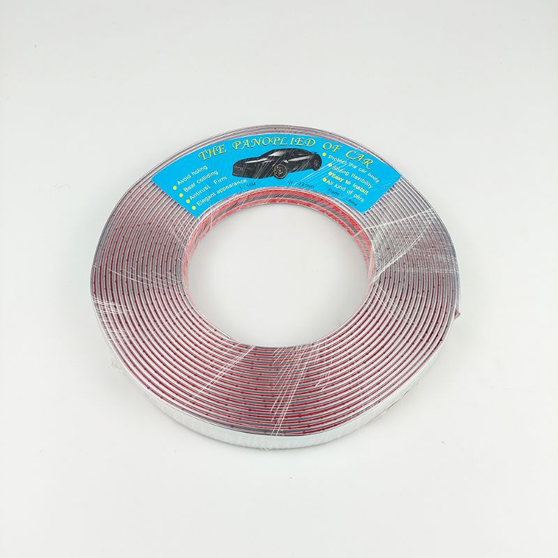 Lis Chrome Dekorasi Interior Exterior Moulding Trim Strip 15 Meter