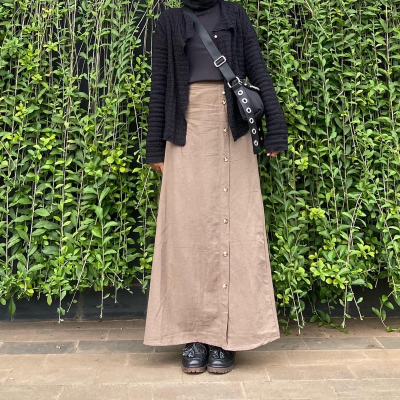 Ayaka skirt By March | Vintage skirt | Rok kancing | Rok A-line