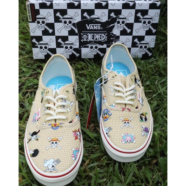 Jual Vans authentic x one piece straw hat crew natural multi (Resmi PT