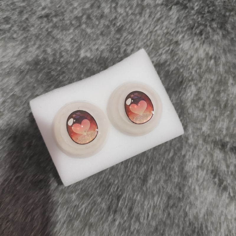 resin anime eyes untuk boneka Dollfie smartdoll bjd size 22mm glitter heart
