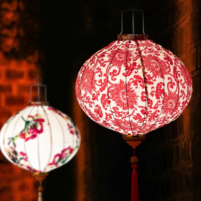 Ornamen Imlek Harga Grosir TermurahLampion Vietnam Kerucut Dekorasi Imlek Dekor Lampion Bulat Bunga Murah