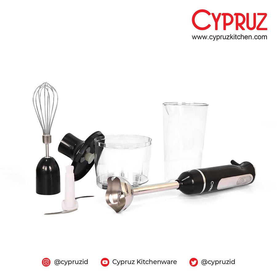 Cypruz BR-0355 Hand Blender &amp; Chopper Set 400 Watt