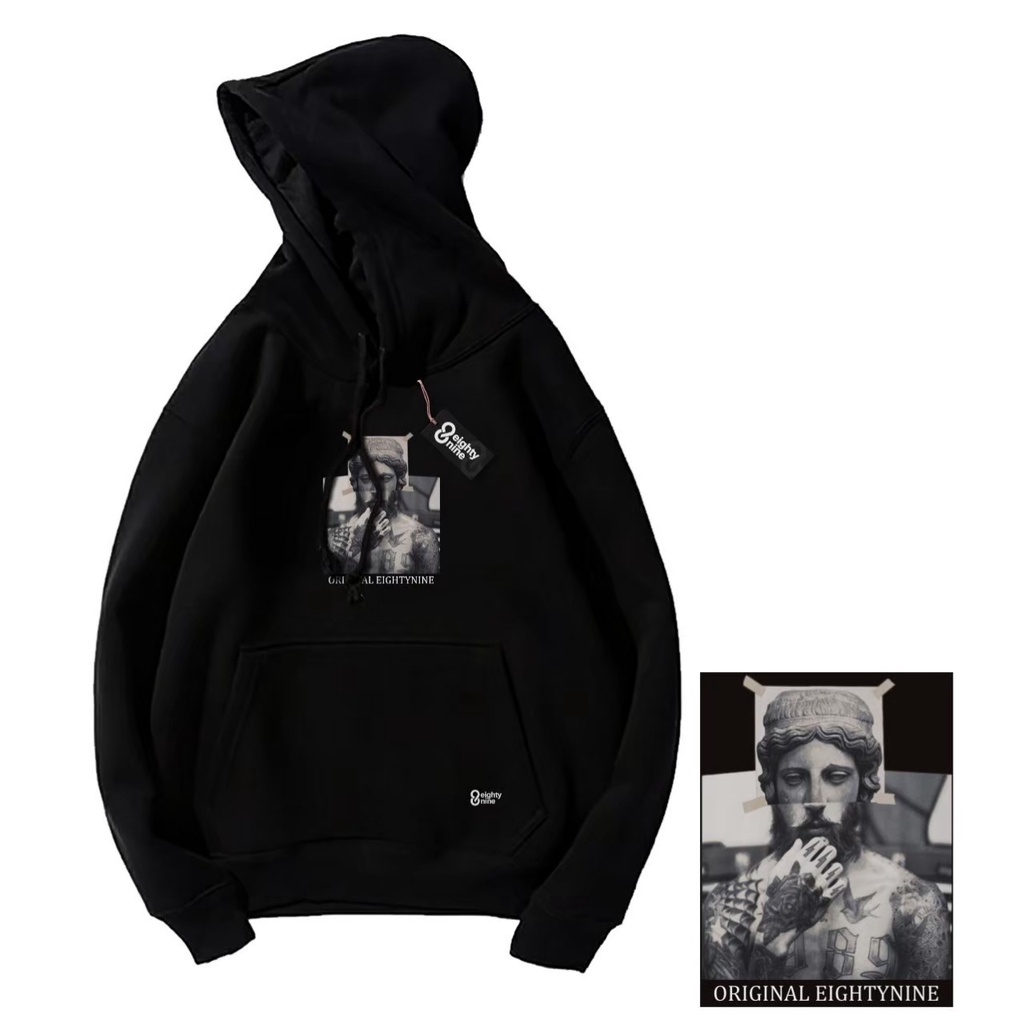 HOODIE ORIGINAL PRIA WANITA PUNISMENT Hoodie hitam original distro bandung-hoodie panda hitam origin