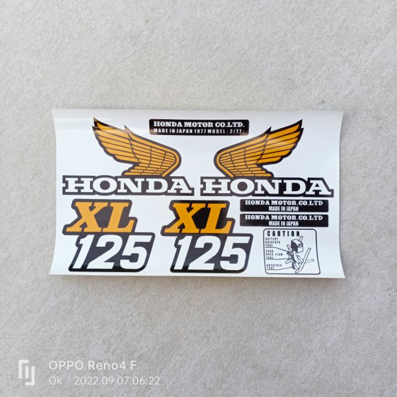 Sticker Decals - Stiker-Striping-Decal Honda XL-125 XL125-e