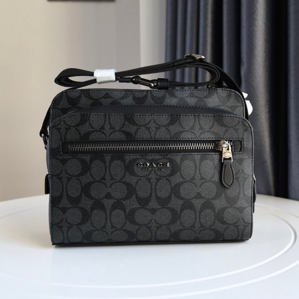 tas pria selempang crossbody West Camera Bag black signature 91485 91484