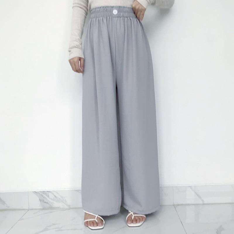 FC -Button CREPE Pants / DOBBY PANTS CELANA KULOT WANITA