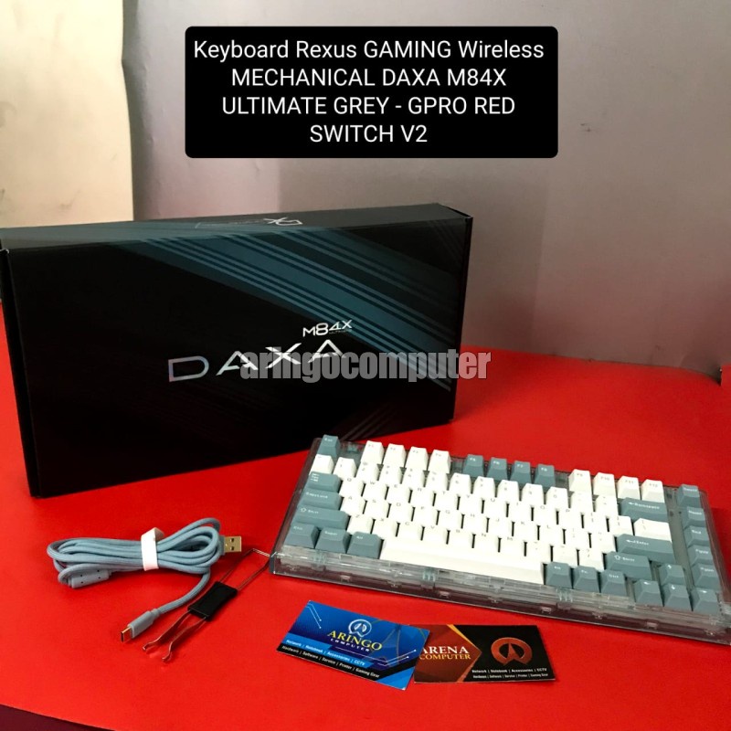 Keyboard Rexus GAMING Wireless MECHANICAL DAXA M84X ULTIMATE GREY - GPRO RED SWITCH V2