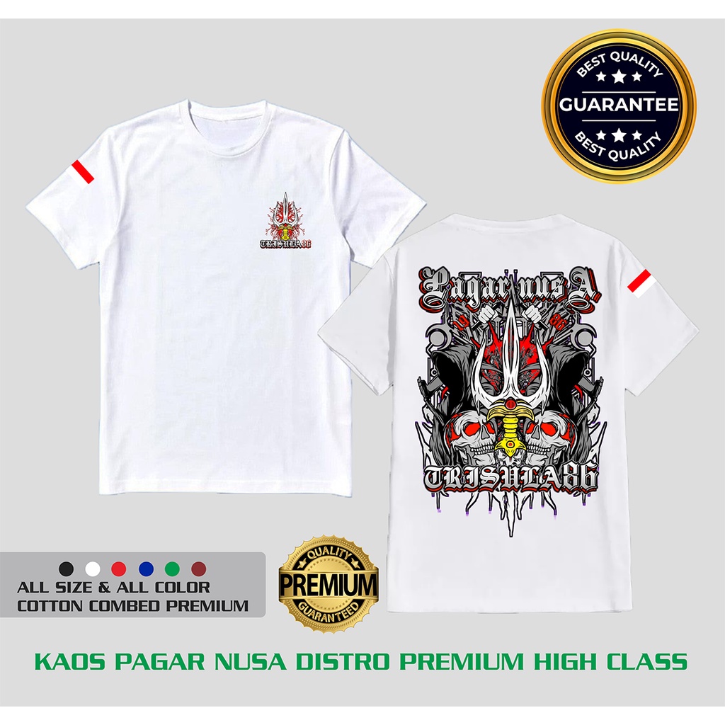 Kaos Pagar Nusa Trisula 86 Distro-Putih