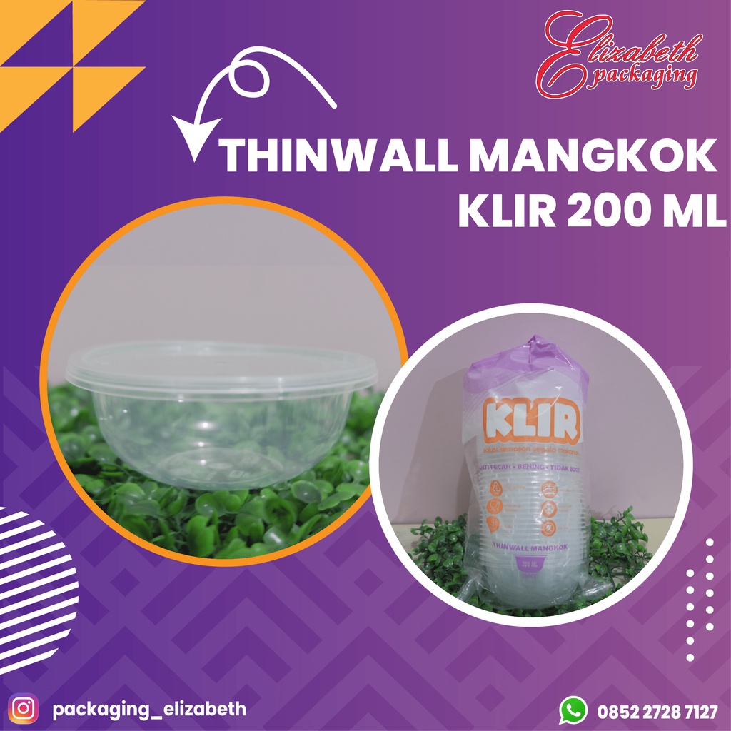 Jual Thinwall Klir Mangkok 200ml 300ml Shopee Indonesia