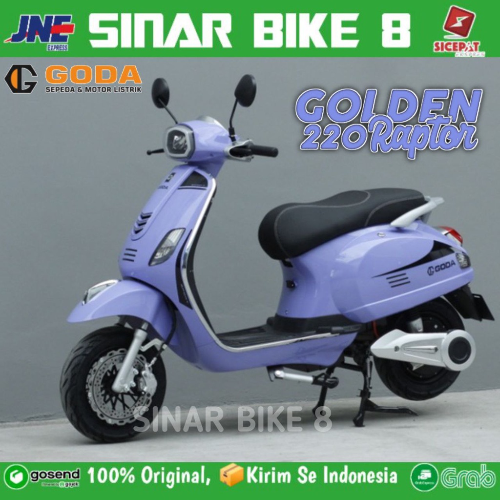 Sepeda Motor Listrik Electric E Bike GODA 220 GOLDEN RAPTOR 800Watt