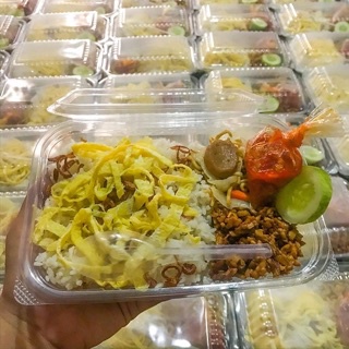 Mika Plastik Kue Bolu  Nasi Tim Mie Goreng 2A Isi 50PCS Bahan Mika Tebal