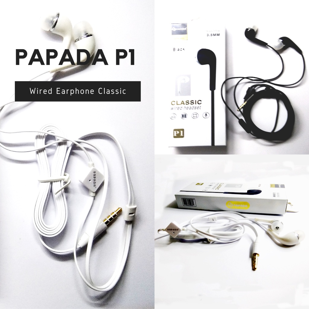 [P1 P2 P3] Handsfree Earphone Headset Papada Super Bass Handsfree in ear Papada 3.5mm Super High Stereo Handsfree Murah Headset Ori Papada P1 P2 P3