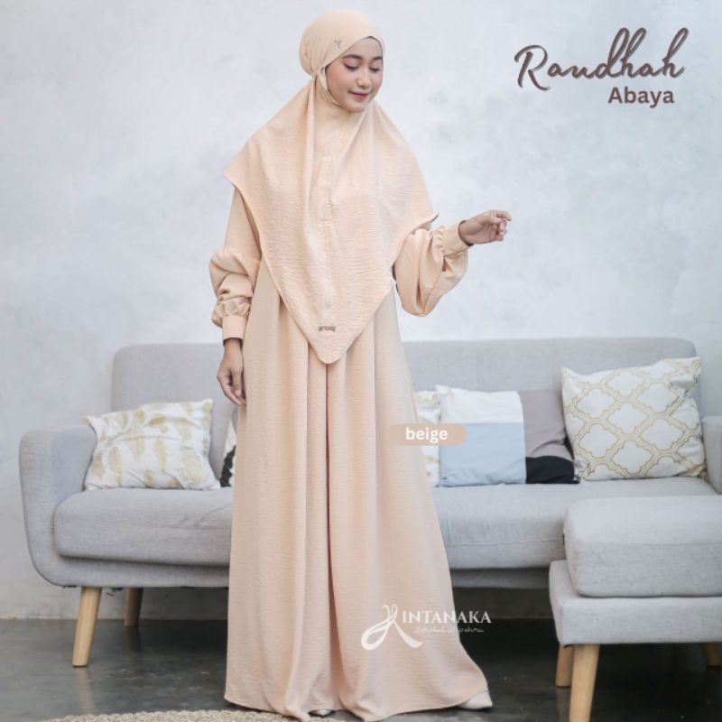 INTANAKA Abaya Raudhah Abaya Premium Abaya Syar'i Abaya Panjang Abaya Hitam Abaya Putih Abaya Solo G