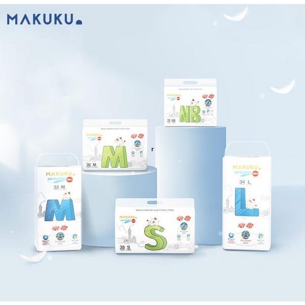 MAKUKU Air Diapers Slim Tape &amp; Pants Popok Celana NB S M L XL XXL MBS