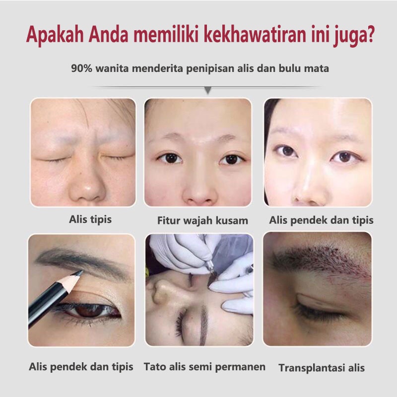 penumbuh alis penumbuh bulu mata penebal alis dan bulu mata 5ml Serum Pertumbuhan Bulu Mata Cepat 7 Hari Penebal Pemanjang Bulu Mata dan Alis Perawatan Bulu Mata