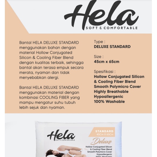 Bantal Tidur Hotel Hela Deluxe Queen Microfiber Premium Pillow