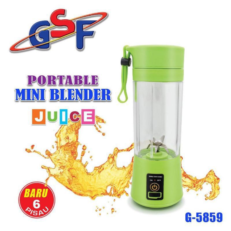 BLENDER JUICER GSF PORTABLE G 5859 - BLENDER MINI GSF USB RECHARGEABLE - BLENDER JUS MINI GSF