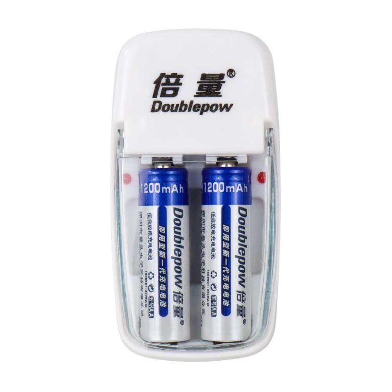 DOUBLEPOW Charger Baterai 2 slot AA/AAA with 2PCS AA 1200mAh - DP-B01