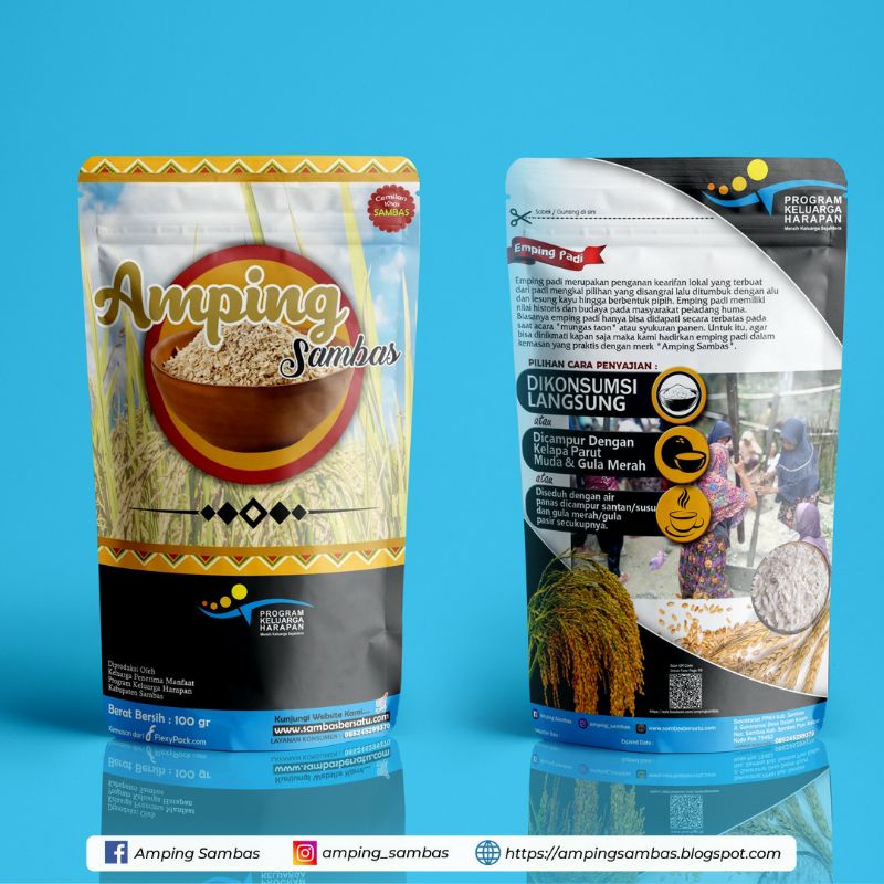 

Amping Sambas Emping Padi/Rice Flakes 100 gram