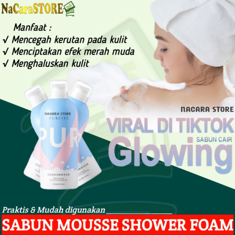 PUREYES MILK CLEANSING FOAM SHOWER GEL BODY SOAP / SABUN MANDI BUSA