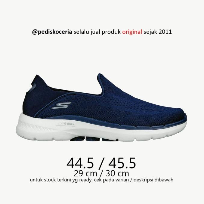 Sepatu Slip-On Skechers Go Walk 6 Traverse Navy Original 100%
