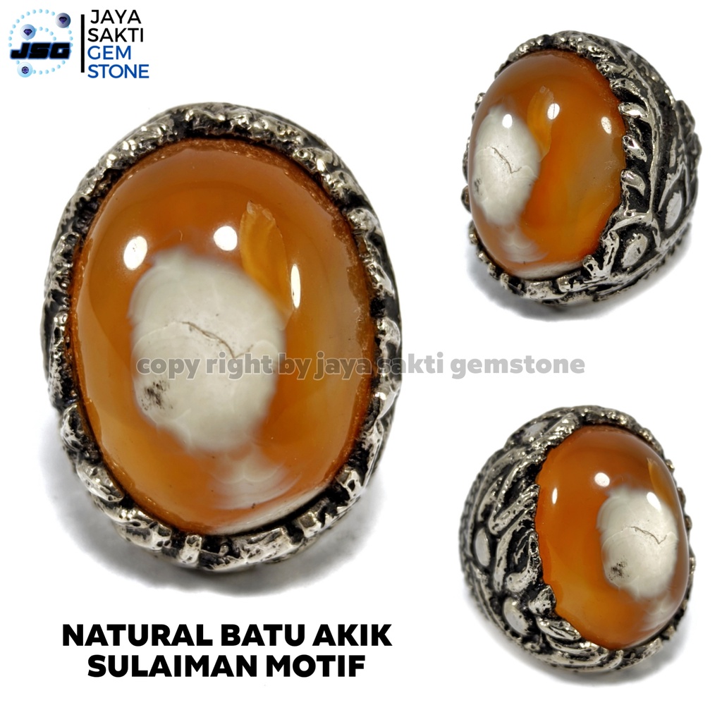 Natural Batu Akik Sulaiman Motif SM11