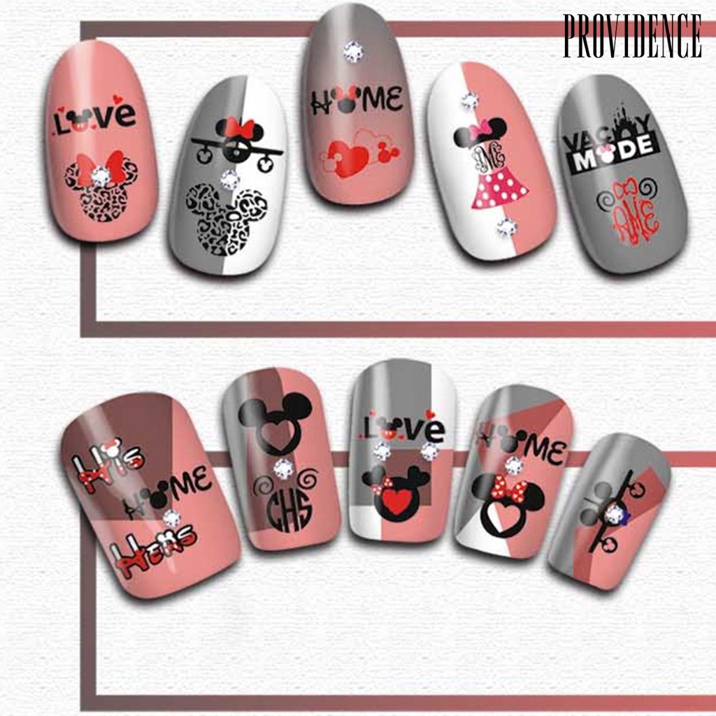 Stiker Kuku Motif Mickey Untuk Hari Valentine