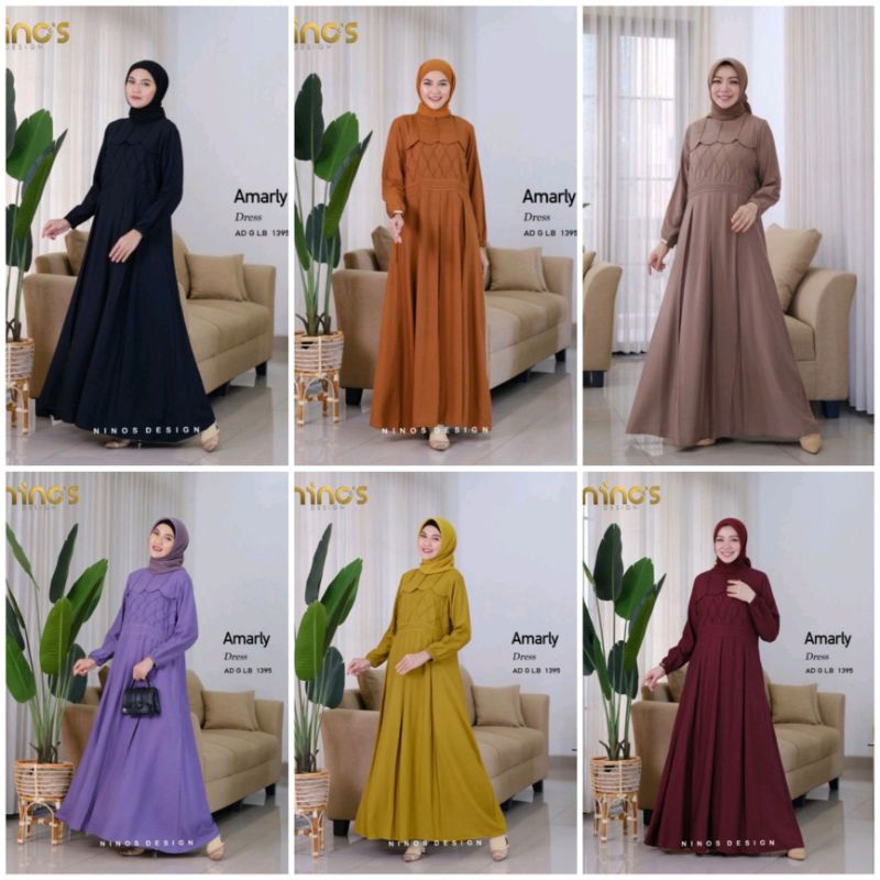 DRESS NINOS GAMIS AMARLY TERBARU BY NINOS DESIGN 1395 ORIGINAL