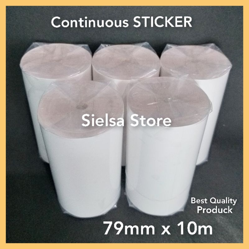 

LABEL STIKER THERMAL 80MM x 10 METER/ KERTAS STICKER THERMAL CONTINUOUS PREMIUM CETAK RESI OLSHOP
