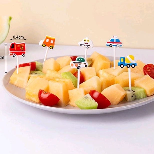 Food pick karakter mobil/tusukan bento anak