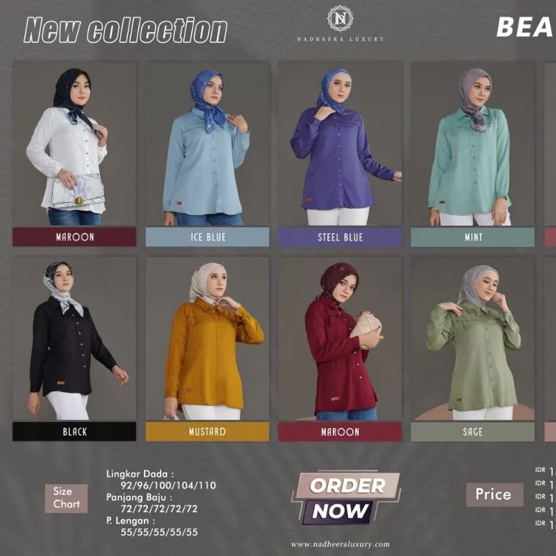 TERLARIS BLOUSE NADHEERA LUXURY BRIGITA / BEA BLOUSE by Nadheera Luxury [ NEW - Nadheera Blouse Seri