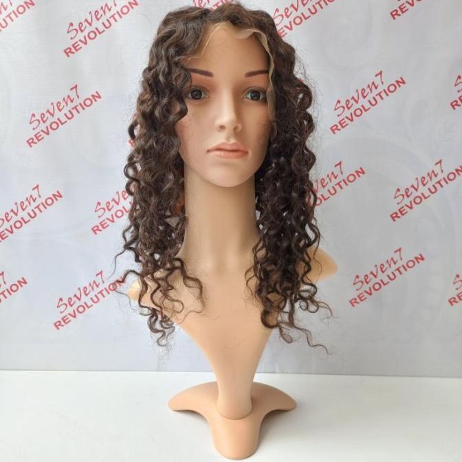Wig Rambut Asli/ Wig Human Hair Curly Natural (16Dc)