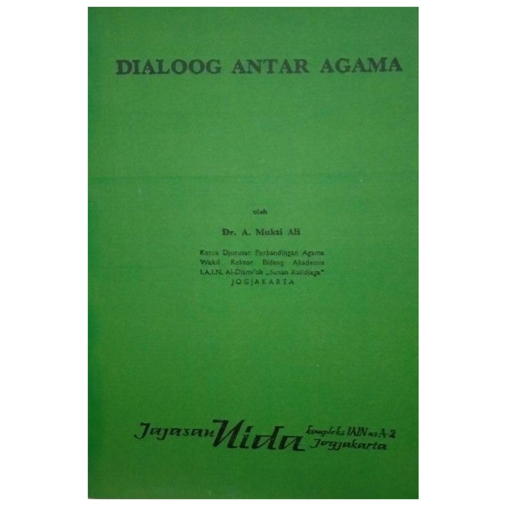 Dialog Antar Agama - A. Mukti Ali - NR